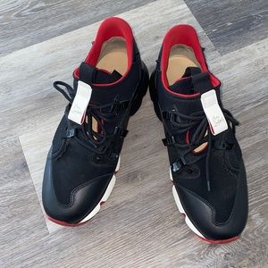 Red Runner Suede and Leather Sneaker